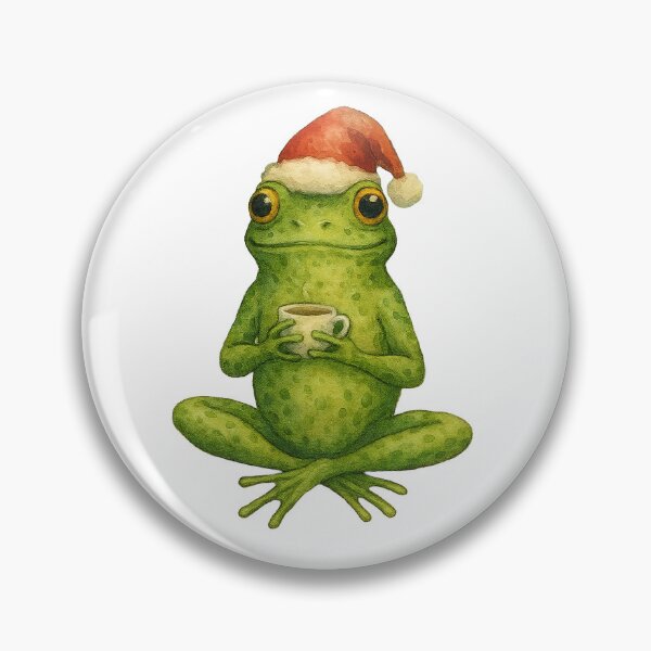 Artikelvorschau, Weihnachts Frosch mit Tee Nikolaus Geschenkidee entworfen und verkauft von AlfeArts.