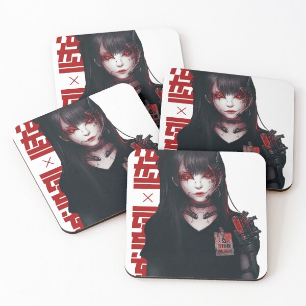 Item preview, Red Eye Cyborg Anime Girl designed and sold by IvelisseTrumb.