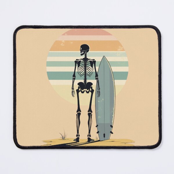 Item preview, Skeleton Surfer Retro Sunset Design designed and sold by Design Delinquent.