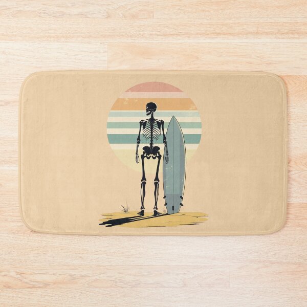 Item preview, Skeleton Surfer Retro Sunset Design designed and sold by Design Delinquent.