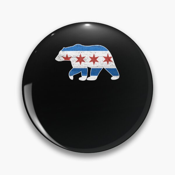 Item preview, Chicago Flag Walking Bear Style Vintage Grunge State Lover Gift Cute designed and sold by alesize-puixcv.