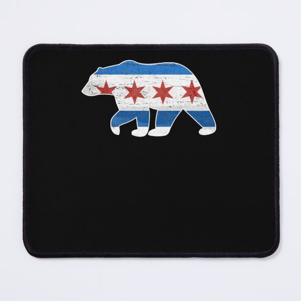 Item preview, Chicago Flag Walking Bear Style Vintage Grunge State Lover Gift Cute designed and sold by alesize-puixcv.