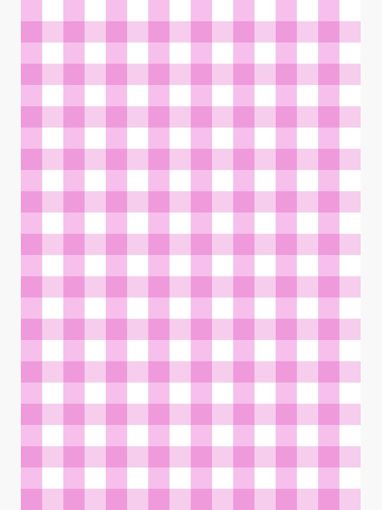 "Pink Gingham Pattern" Canvas Print by newburyboutique Redbubble