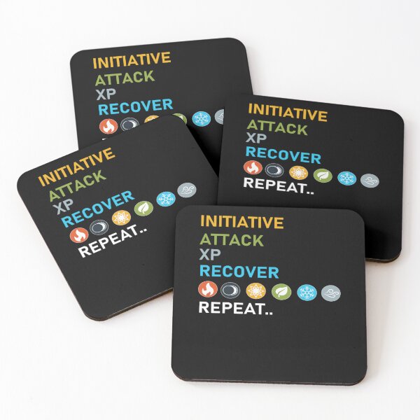 Item preview, Gloomhaven Initiative, Attack, XP, Recover, Repeat Board Game designed and sold by XIOMARROBLES.