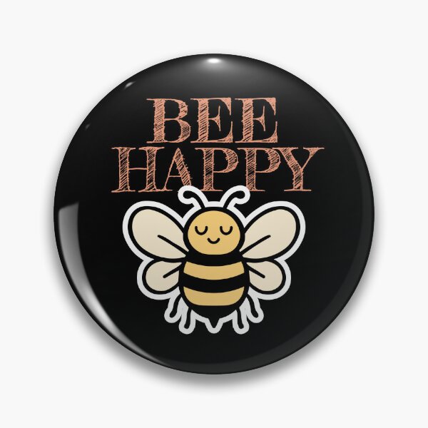 Artikelvorschau, Bee Happy T-Shirt süße lächelnde Biene mit dem erhebenden Satz verspielten Schriftzug entworfen und verkauft von Koony House and Field.