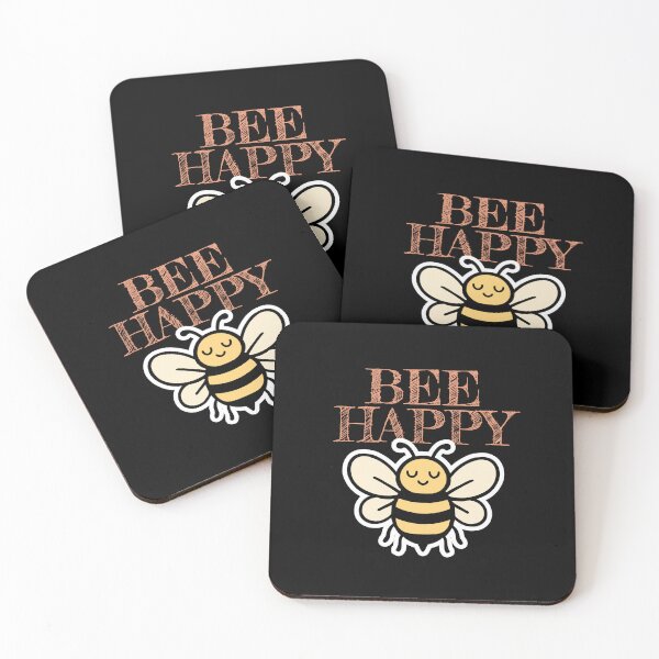Item preview, Bee Happy T-Shirt cute smiling bee with the uplifting phrase playful lettering designed and sold by Koony House and Field.