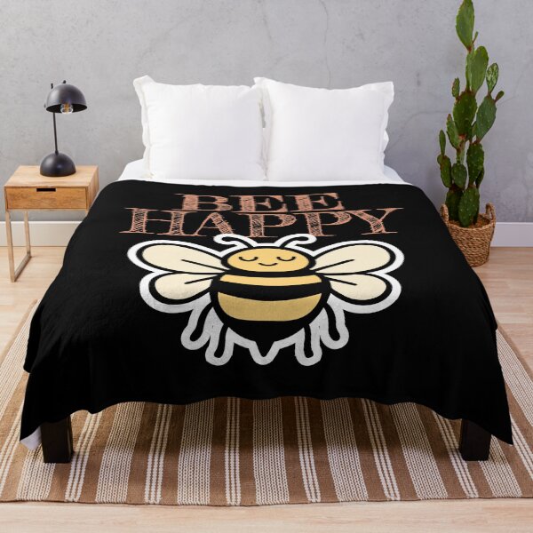 Item preview, Bee Happy T-Shirt cute smiling bee with the uplifting phrase playful lettering designed and sold by Koony House and Field.