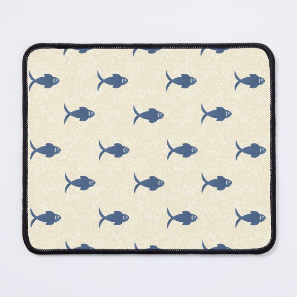 Item preview, Minimal Blue Fish Pattern – Coastal Nautical Ocean Design designed and sold by Almanzart.