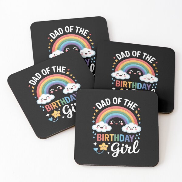 Item preview, Dad of The Birthday Girl Rainbow B-Day Family designed and sold by Bandikonsalez.
