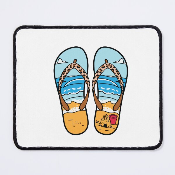 Item preview, Summer Beach Flip Flops Design Ocean Sandcastle Vacation Graphic designed and sold by styleonestaa.