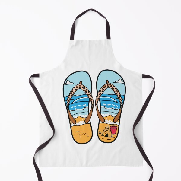 Item preview, Summer Beach Flip Flops Design Ocean Sandcastle Vacation Graphic designed and sold by styleonestaa.