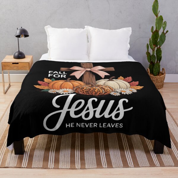 Item preview, Fall for Jesus He Never Leaves Christian Faith Cross designed and sold by Bandikonsalez.