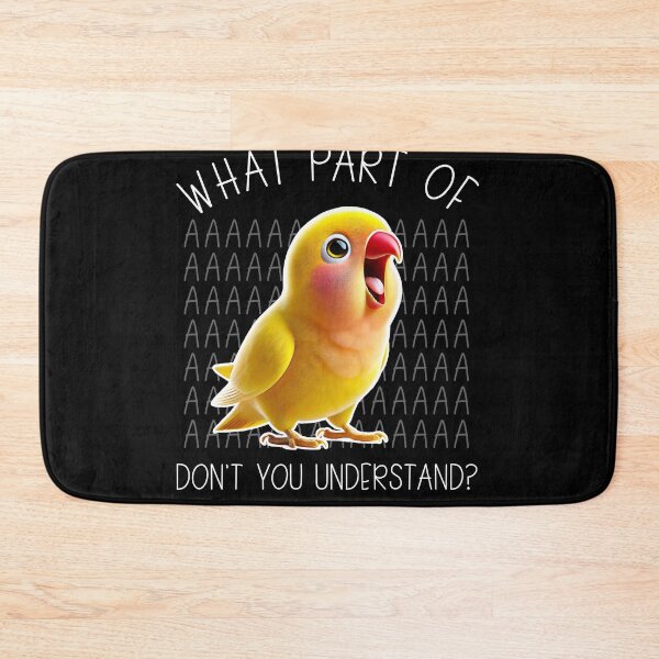 Item preview, Funny Rosy-faced Yellow Lovebird Parrot Birb Meme designed and sold by Kimberley King Art  King Art.