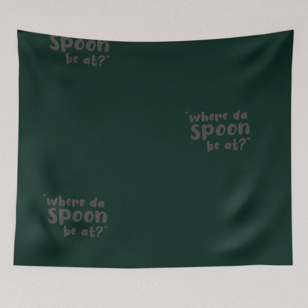 Item preview, "where da spoon be at?" / "elle est où la cuillère ?" designed and sold by Primalidentity.