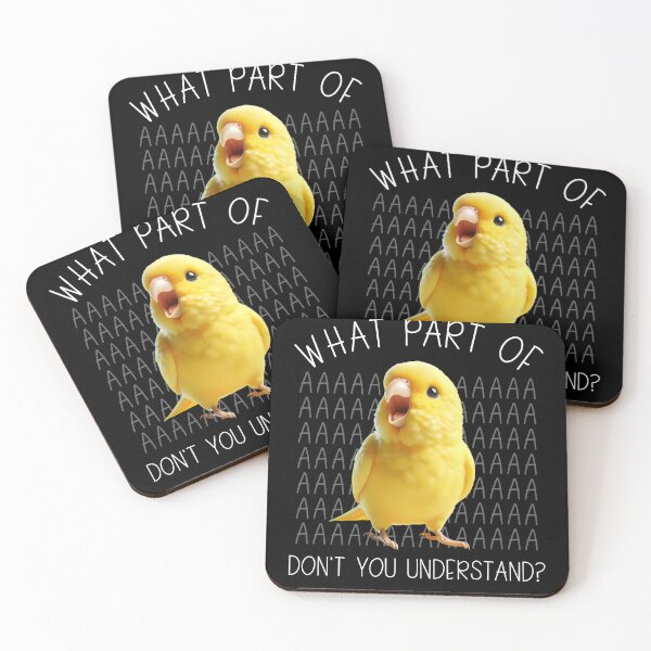 Item preview, Funny Yellow Parrotlet Parrot Birb Meme designed and sold by Kimberley King Art  King Art.