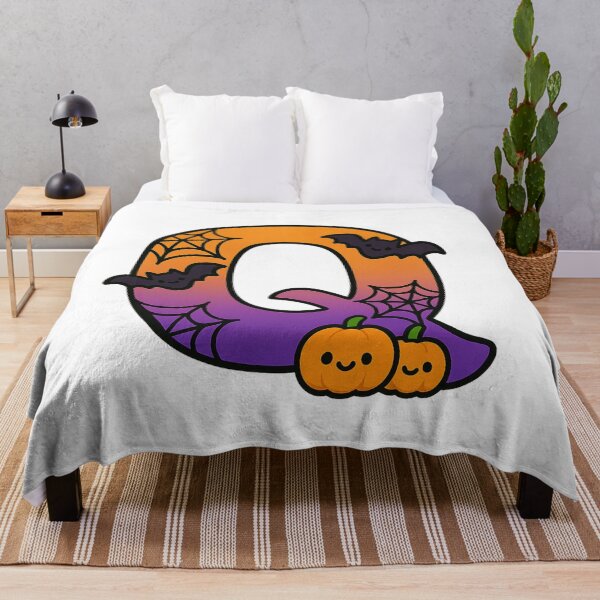 Item preview, Halloween Letter Q – Cute Kawaii Cartoon with Spooky Details designed and sold by PrintCreations9.