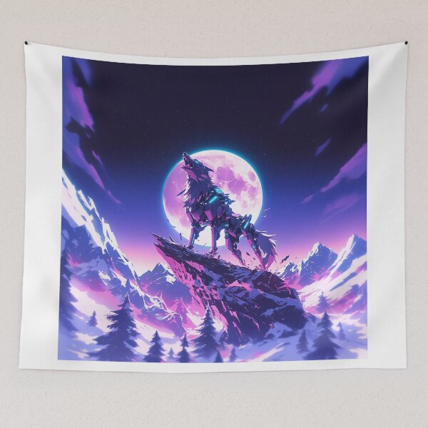 Item preview, Neon Wolf Howling at Full Moon designed and sold by Christian Weiss.