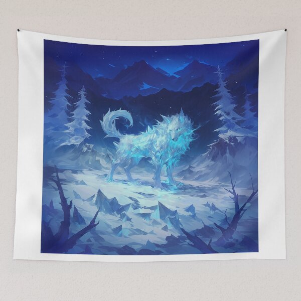 Item preview, Frozen Elemental Wolf in Icy Forest designed and sold by Christian Weiss.