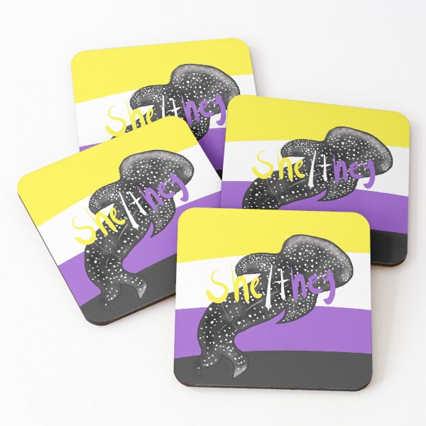 Item preview, Copy of She/they nonbinary flag with whaleshark designed and sold by Swirling_UniverseShop.