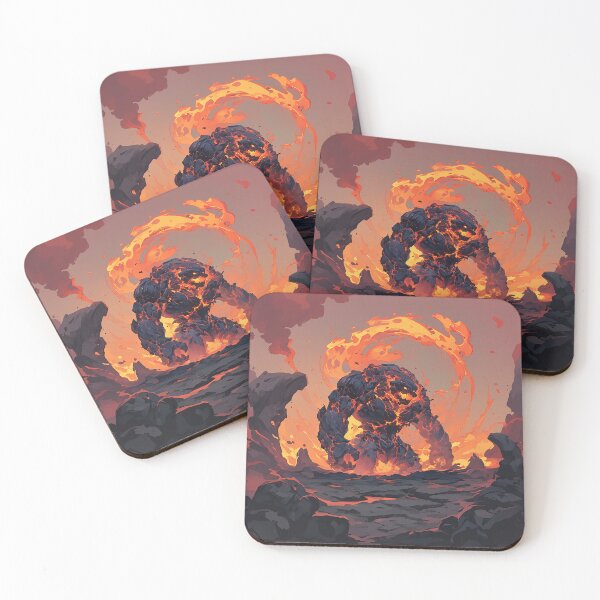 Item preview, Molten Golem Surrounded by Firestorm designed and sold by Christian Weiss.
