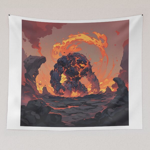 Item preview, Molten Golem Surrounded by Firestorm designed and sold by Christian Weiss.
