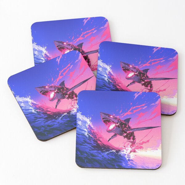 Item preview, Cyber Shark Leaping from Neon Ocean designed and sold by Christian Weiss.