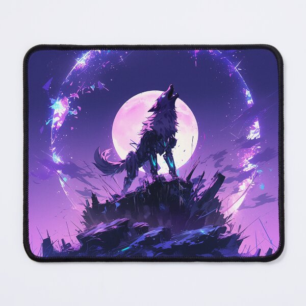 Item preview, Howling Mech Wolf Under Moon designed and sold by Christian Weiss.