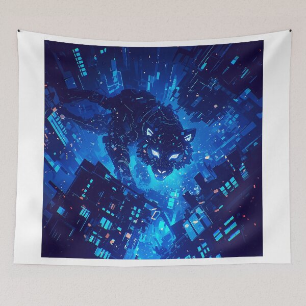 Item preview, Neon Tiger Stalking Cyber Jungle designed and sold by Christian Weiss.
