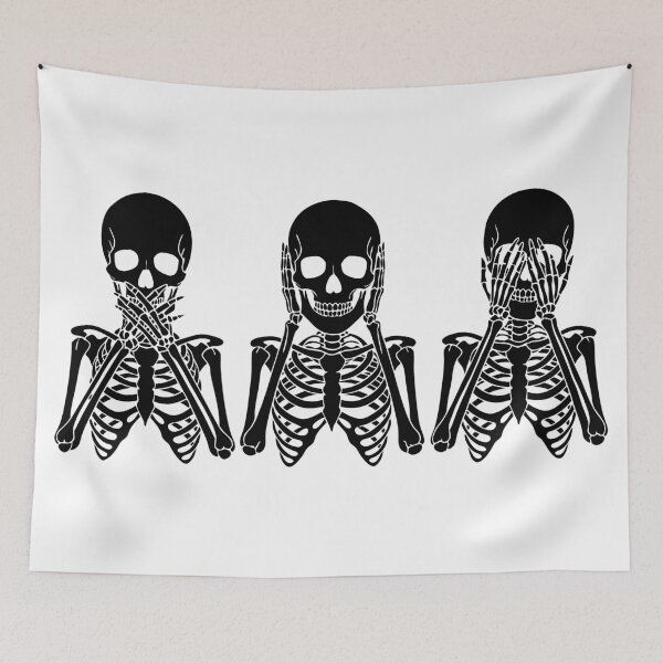Item preview, Three skeletons hear no evil see no evil design designed and sold by AFernandesDSG.