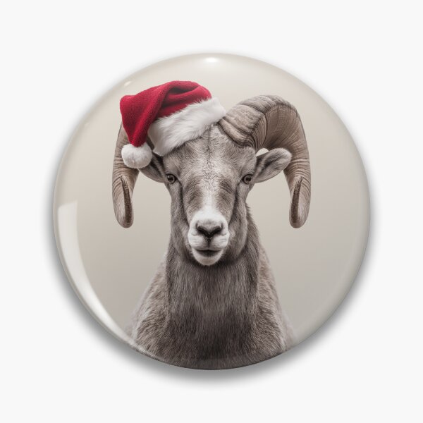 Item preview, Bighorn Sheep with Christmas Hat – Festive Bighorn Sheep Xmas Design designed and sold by LazyOwlStore.