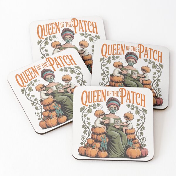Item preview, Queen of the Patch – Spooky Halloween Mom with Twins, Pumpkin Throne, Mom Fuel  designed and sold by wellie-chic.