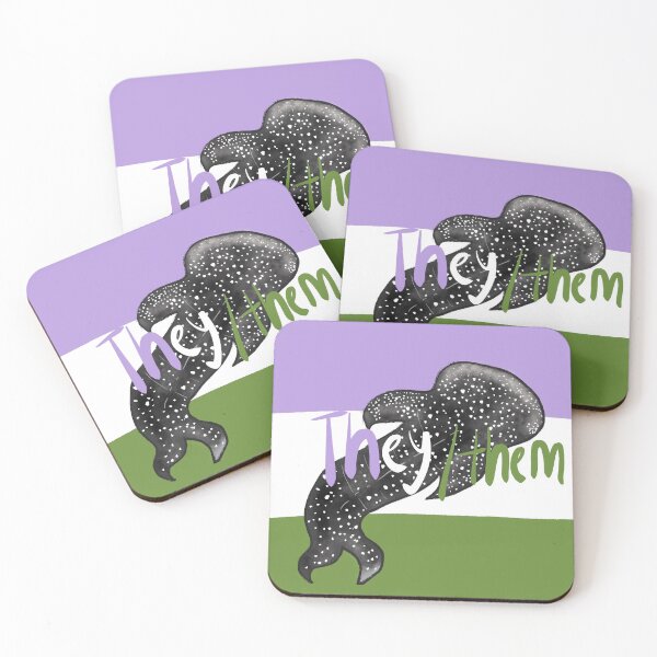 Item preview, They/them genderqueer flag with whaleshark  designed and sold by Swirling_UniverseShop.
