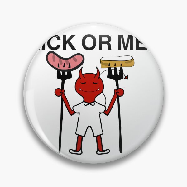 Item preview, Cartoon illustration of a little Halloween devil holding two forks poking sausage and bread. designed and sold by nongsao4.