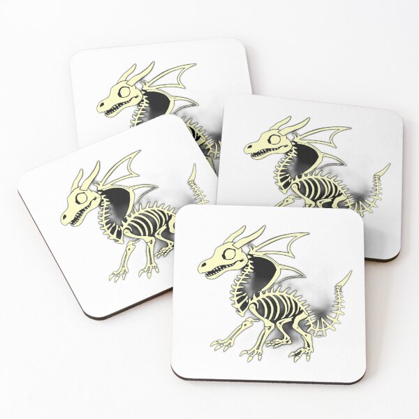 Item preview, Glow-in-the-Dark Skeletal Dragon Art designed and sold by sharon1210.