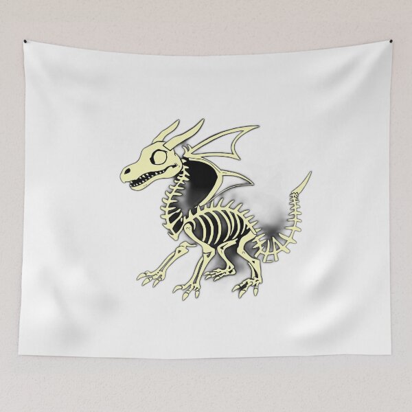 Item preview, Glow-in-the-Dark Skeletal Dragon Art designed and sold by sharon1210.
