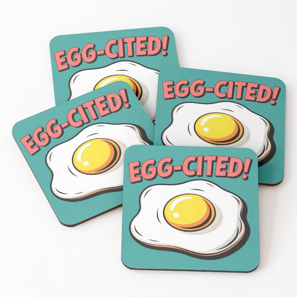 Item preview, Cute Cartoon Sunny-Side-Up Egg with Black Outlines and Pun designed and sold by SplashTastic.