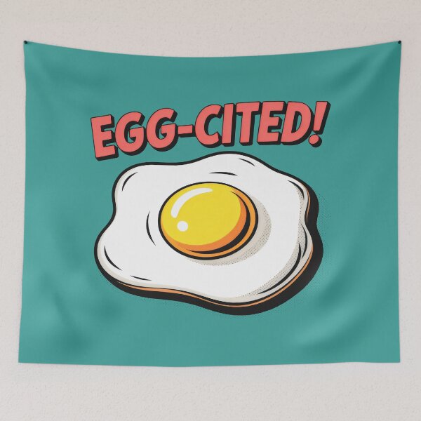 Item preview, Cute Cartoon Sunny-Side-Up Egg with Black Outlines and Pun designed and sold by SplashTastic.