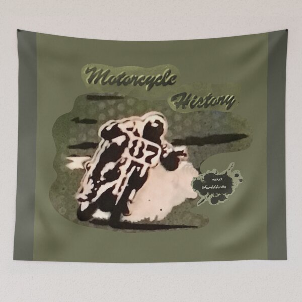 Item preview, Portrait of a vintage motorcycle racer designed and sold by marysfarbklecks.