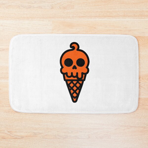 Item preview, Orange Skull Ice Cream Cone Halloween Sticker designed and sold by FestivityFinds.