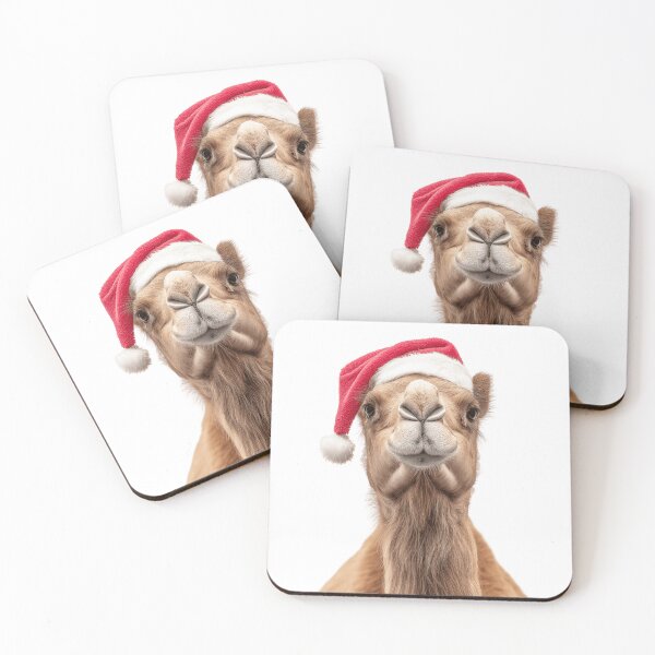 Item preview, Camel with Christmas Hat – Festive Camel Xmas Design designed and sold by LazyOwlStore.