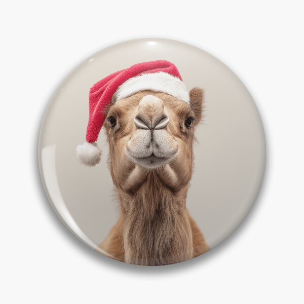 Item preview, Camel with Christmas Hat – Festive Camel Xmas Design designed and sold by LazyOwlStore.
