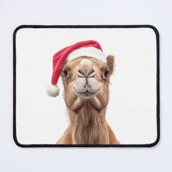 Item preview, Camel with Christmas Hat – Festive Camel Xmas Design designed and sold by LazyOwlStore.