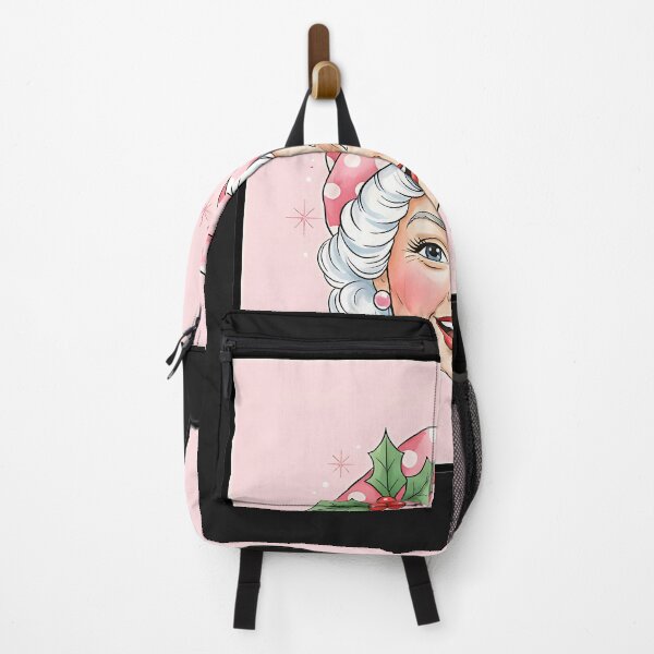 Item preview, Retro Mrs. Claus – Vintage Christmas Holiday Art in Pastel Pink designed and sold by S3YxWiIe4u.