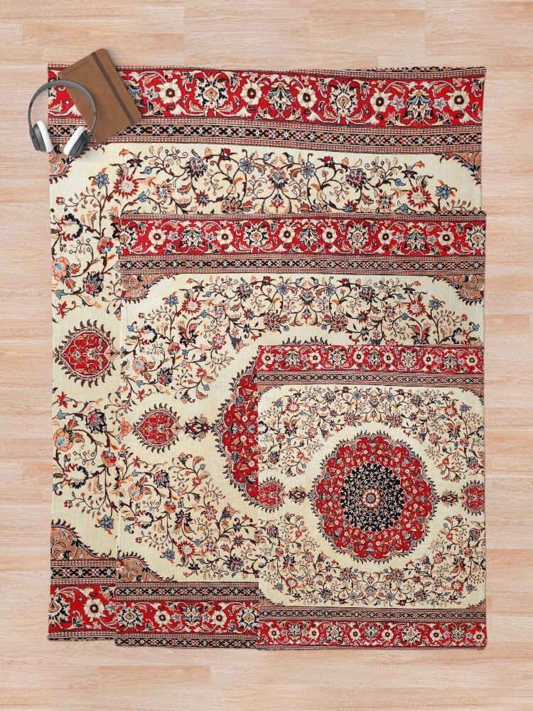 "North Persian Antique Rug Print" Throw Blanket for Sale by bragova