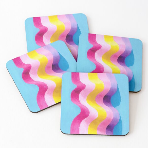 Item preview, Abstract wavy stripes in pastel colors designed and sold by ArtHouseNiklas.