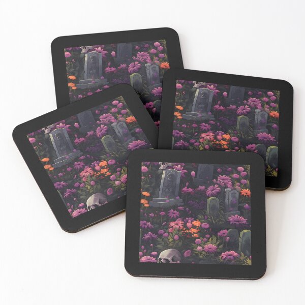 Item preview, Gothic Cemetery Gravestones and Flowers Pattern  3	 designed and sold by xxsoxcyfmbu6.