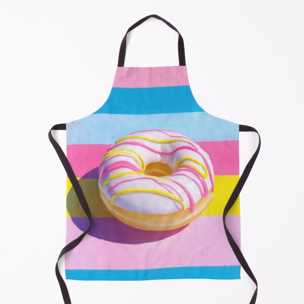 Item preview, Donut white yellow on pink-blue background designed and sold by ArtHouseNiklas.