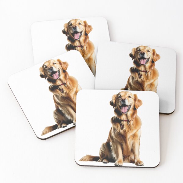 Item preview, Loyal golden retriever pet showing friendly expression. designed and sold by MissYouONLY.