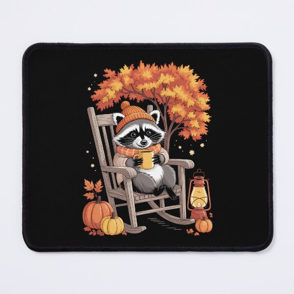 Item preview, Feral Girl Fall Raccoon Halloween Pumpkin Raccoon Autumn designed and sold by ValerieRodrigue.