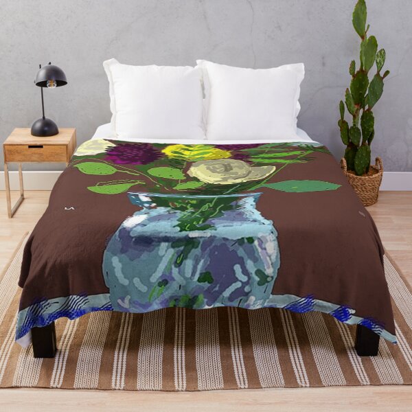 Item preview, 20th March 2021, Flowers, Glass Vase On A Table by David Hockney designed and sold by FEUVSD.
